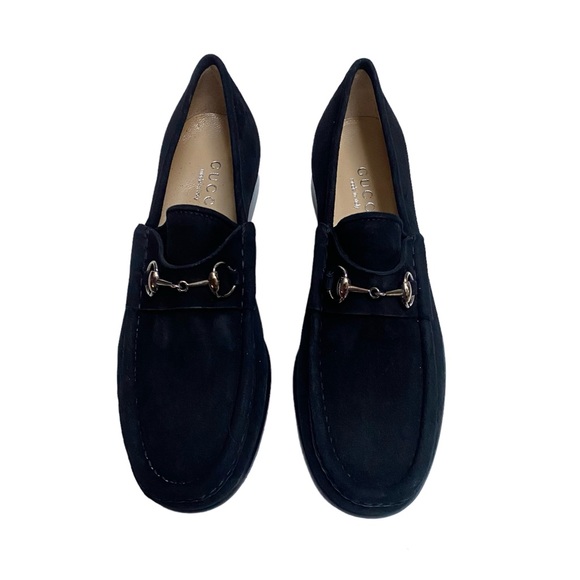 Gucci Suede Horsebit Loafers, Size 7.5B. NIB - Picture 2 of 6